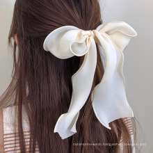 Wholesale Korean Hair Elastic Band Satin Hair Rope Girl Organza Butterfly Silk Scrunchie For girls